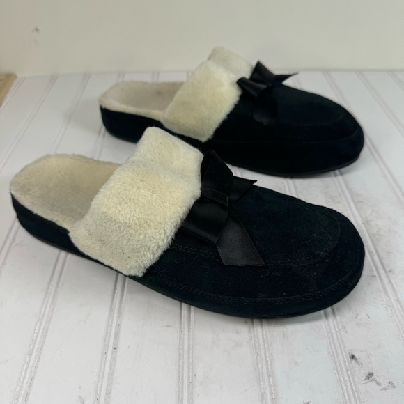 Vionic Nessie black slippers with bows - Picture 5 of 8